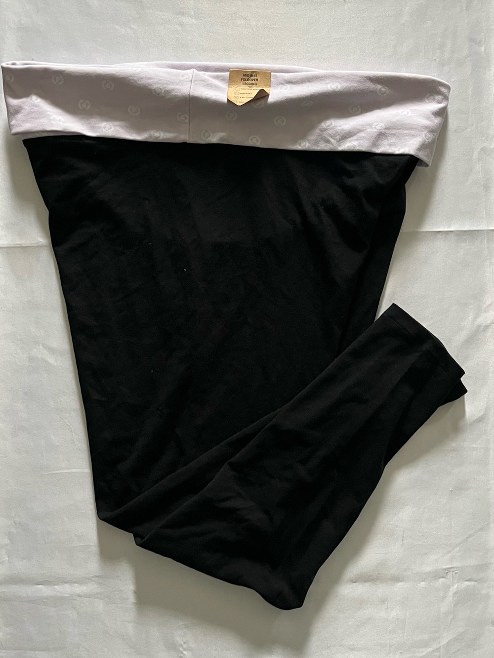PINK VICTORIA'S SECRET LOGO MIDRISE FOLDOVER LEGGINGS SIZE XXLARGE NEW